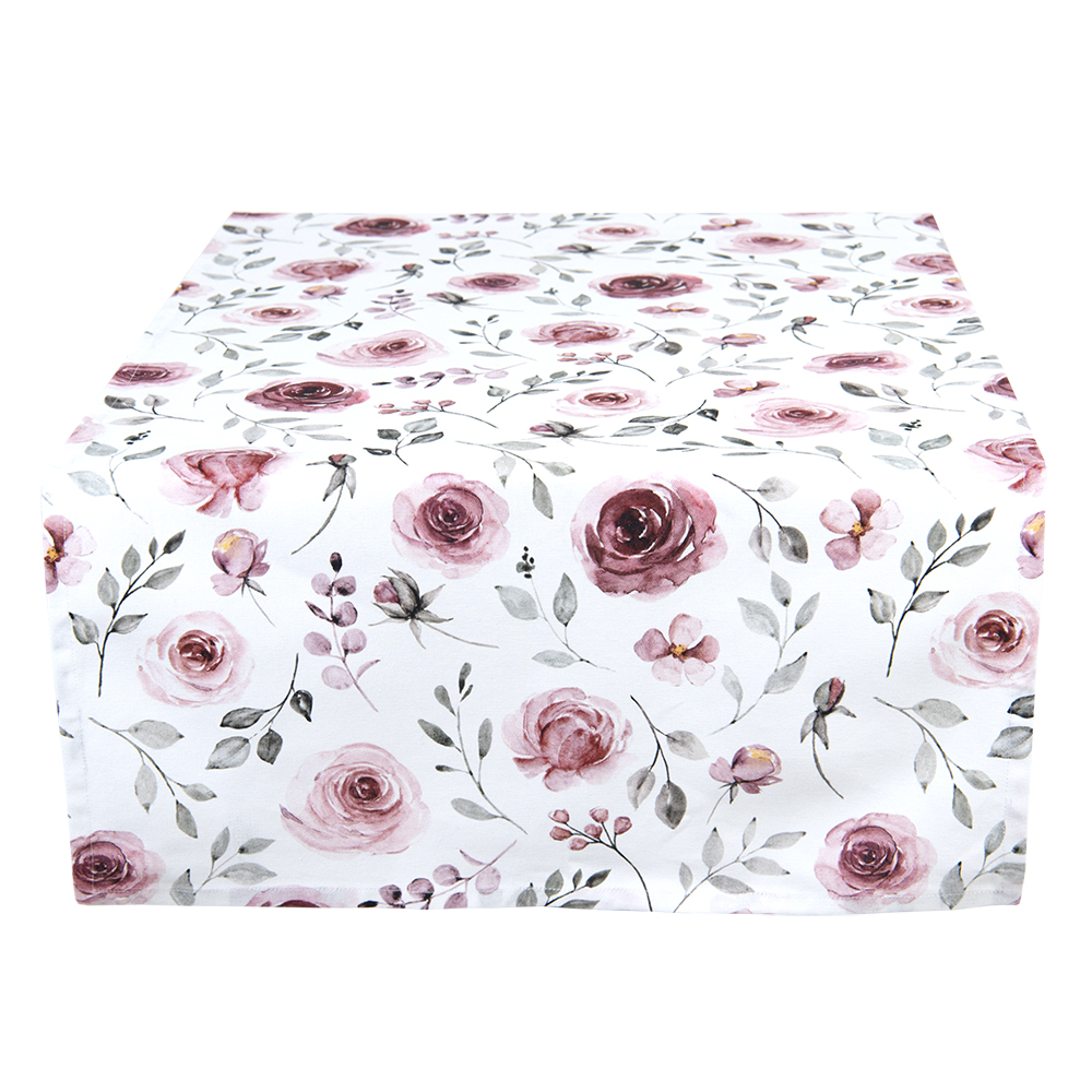 [RUR64] Chemin de table Rose 50x140 cm