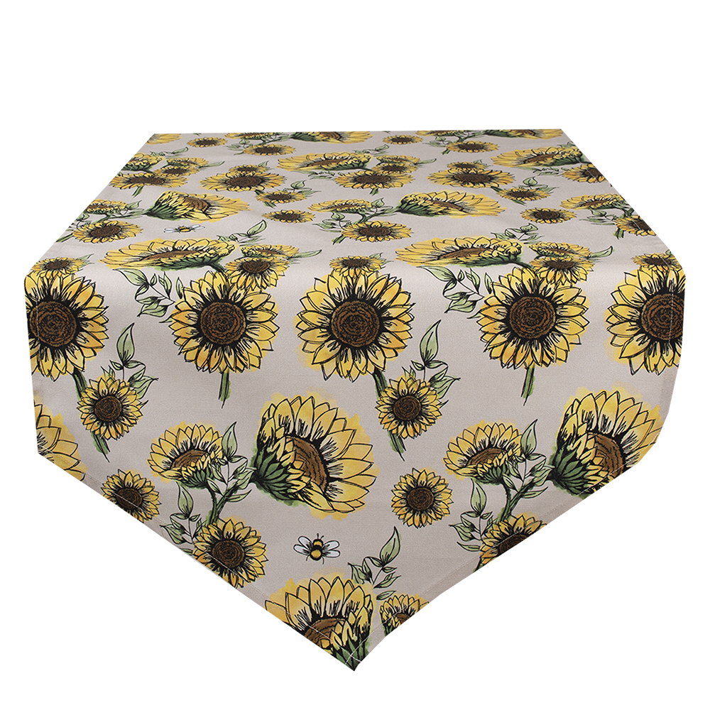 [SUS65] Chemin de table Jaune Beige 50x160 cm
