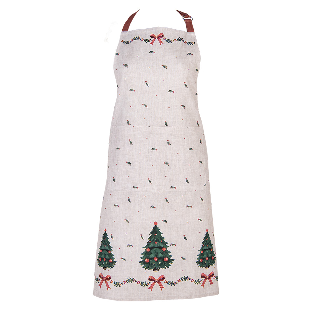 [TCH41] Tablier de cuisine Beige Vert Rouge 70x85 cm
