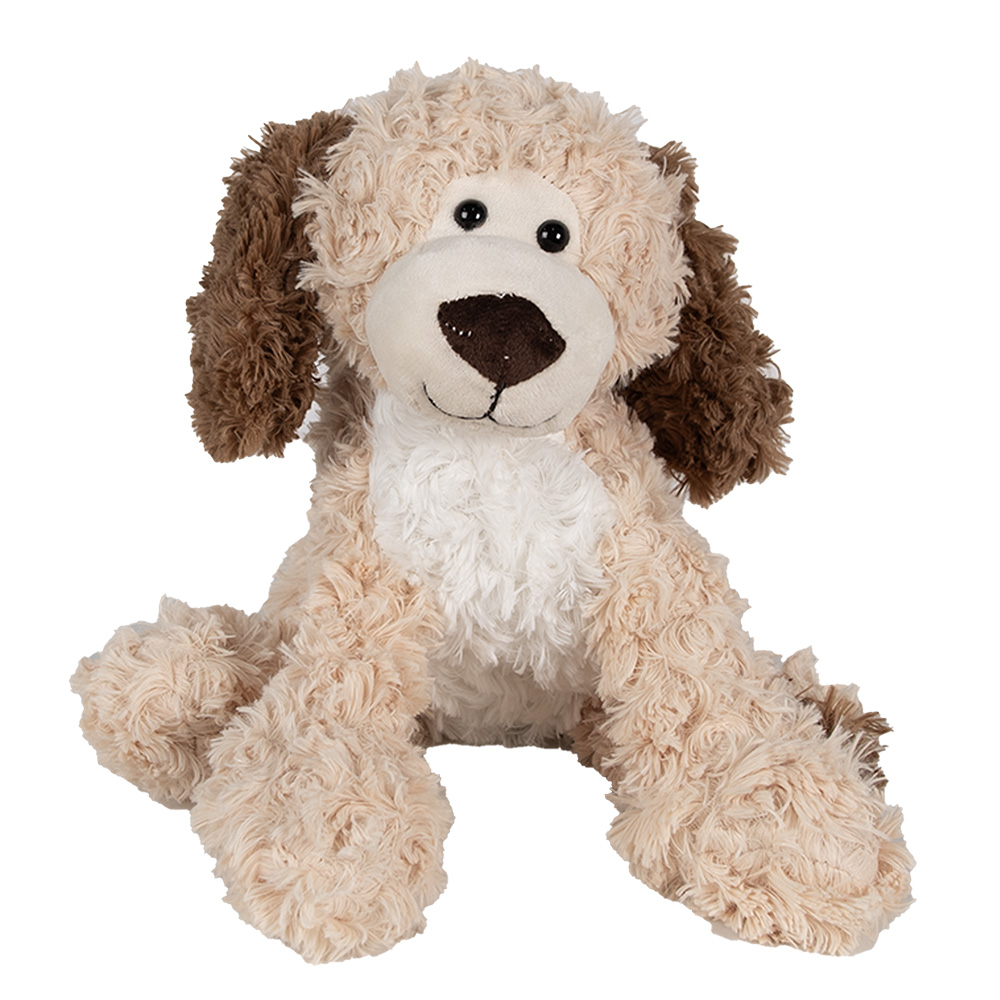 [TW0590M] Jouet de décoration Chien Beige Marron 20x23x26 cm