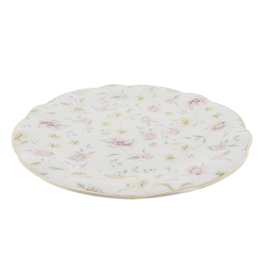 [TWFFP] Geschirr Essteller Weiß Rosa Ø 26x2 cm