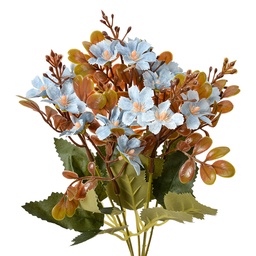 [6PL0380BL] Kunstblumen Blau Grün 10x10x33 cm