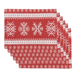[KT040.161] Set da tavolo sets (6) Rosso Bianco 33x45 cm