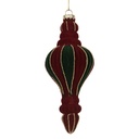 Weihnachtskugel Rot Grün Ø 6x15 cm