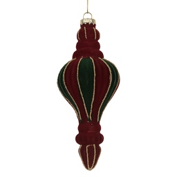 [6GL5236] Weihnachtskugel Rot Grün Ø 6x15 cm