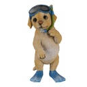 Statua Decorativa Marrone 11x11x23 cm
