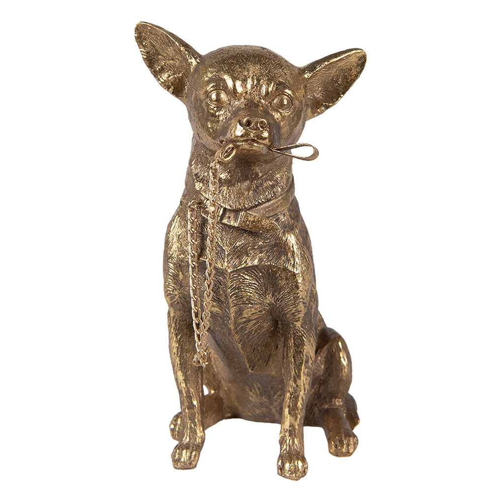 Décoration Chien Or 13x9x18 cm