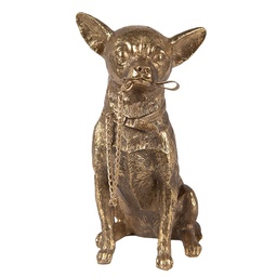 [6PR3429] Decoration Dog Gold 13x9x18 cm