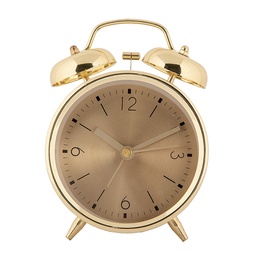 [6AC0035] Sveglia analogica Color oro 10x6x14 cm / 1xAA