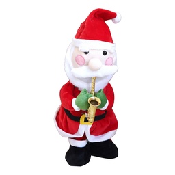 [66946] Dancing Father Christmas Red White 25x15x38 cm