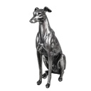 Deko Hund Silberfarbig 20x10x30 cm