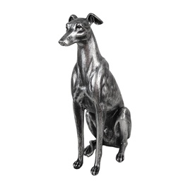 [6PR5068] Image de décoration Chien Argent 20x10x30 cm