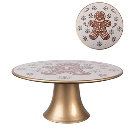 [CGM86] Cake stand Beige Brown Ø 22x10 cm