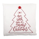 Cuscino imbottito Bianco Rosso 45x5x45 cm