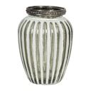 Glass Tea Light Houder White Ø 8x11 cm