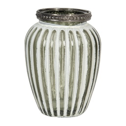 [6GL2898] Glass Tea Light Houder White Ø 8x11 cm