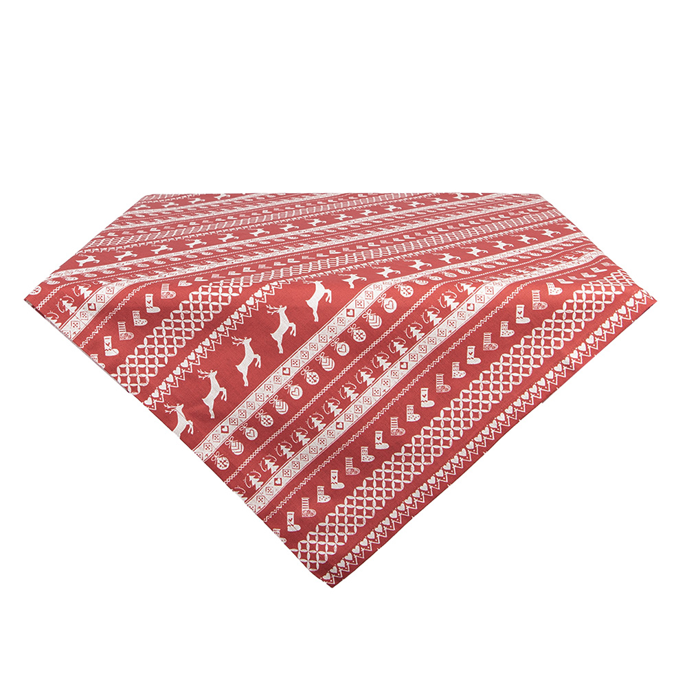 Nappe carrée de Noël Rouge 100x100 cm