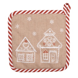 [GBB45] Potholder Brown White 20x20 cm