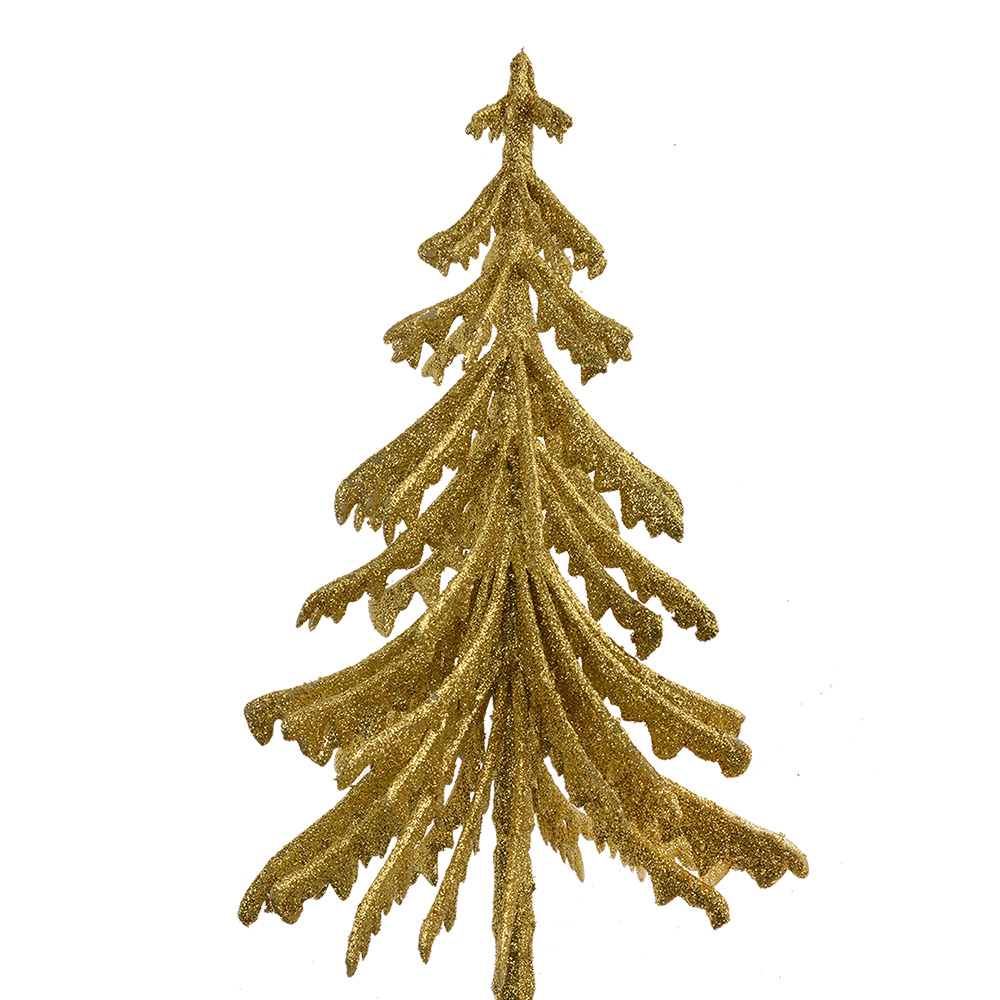 Dekoration Weihnachtsbaum Goldfarbig 17x8x37 cm