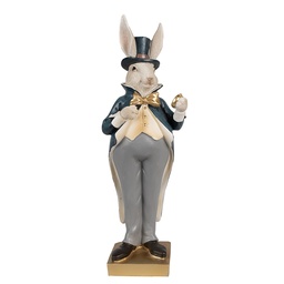 [6PR4129] Decoration rabbit Beige Blue 10x8x30 cm