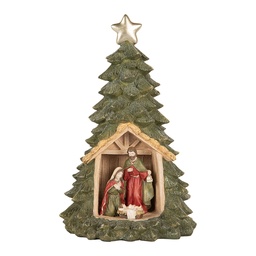 [6PR5404] Décoration de Noël Sapin de Noël avec LED Vert Ø 15x24 cm