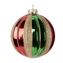 Palla di natale Verde Rosso Ø 10x11 cm