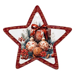 [6CE2490] Untersetzer Beige Rot 12x12x1 cm