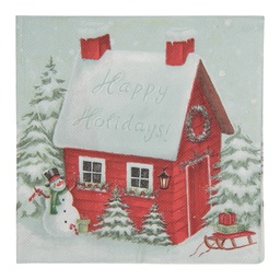 [73173] Paper napkins Green Red 33x33 cm (20)