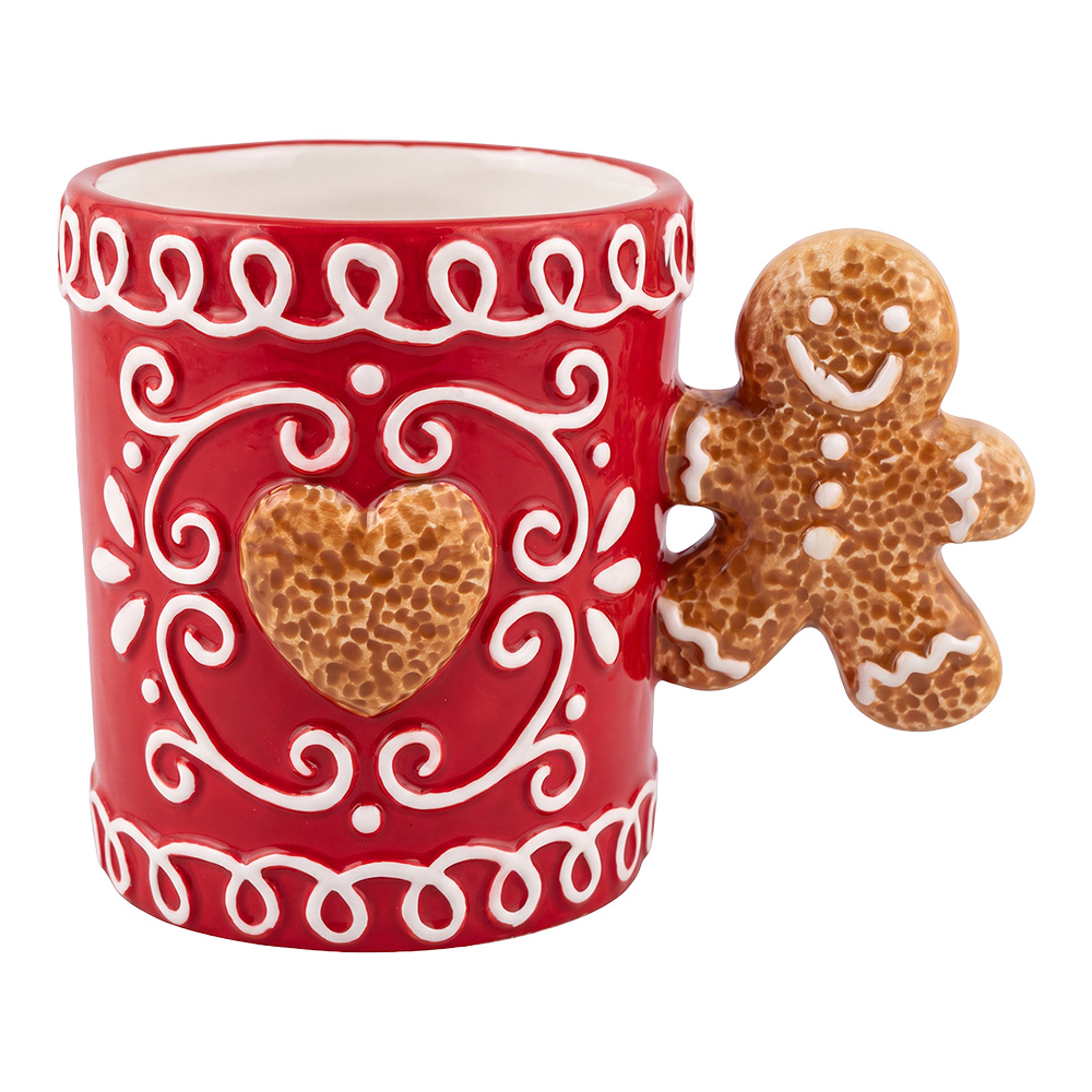 Becher Rot Braun 13x8x10 cm / 350 ml