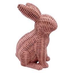 [6PR6414] Deko Kaninchen Rosa 12x7x17 cm