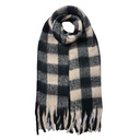 Scarf Women Black Beige 39x200 cm
