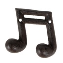 Appendiabiti da Parete Nota Musicale Marrone 10x3x9 cm