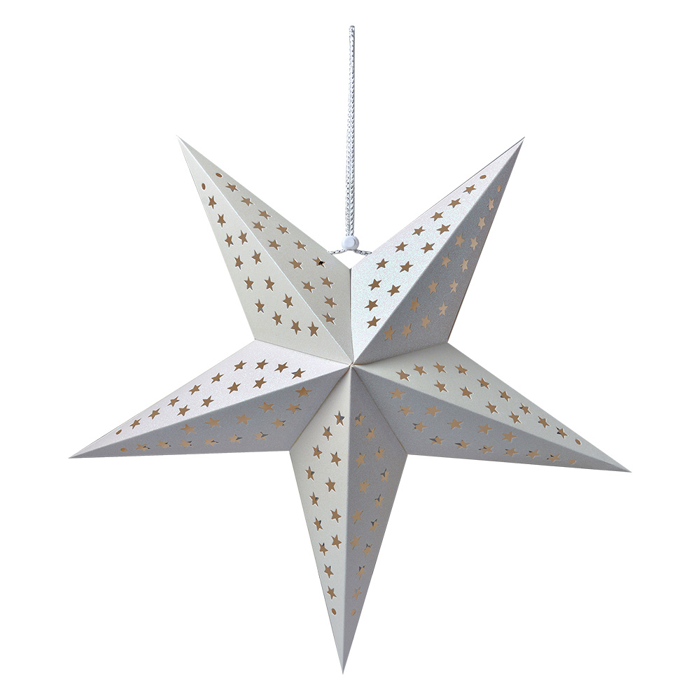 Decorazione Natalizie Stella Bianco 60x22x60 cm