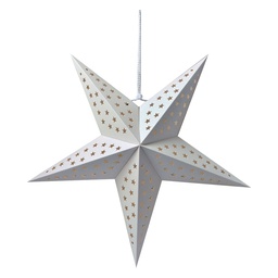 [6PA0512LW] Weihnachtsdeko Stern Weiß 60x22x60 cm