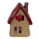 Dekoration Haus Braun Rot 12x9x16 cm