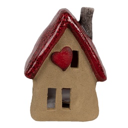 [6CE1776] Decoratie huisje 12x9x16 cm