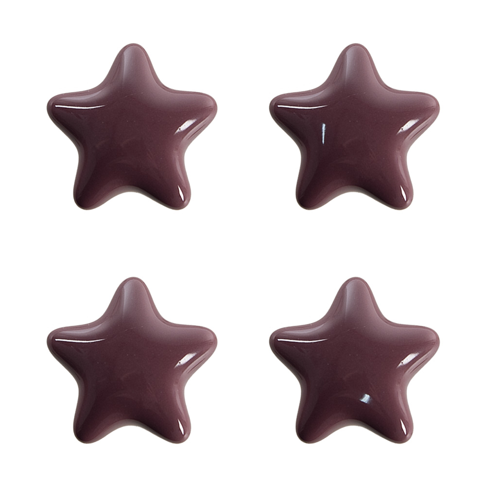 Türknopf 4-er Set Violett Ø 4x3/6 cm