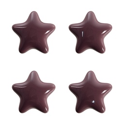 [65292] Türknopf 4-er Set Violett Ø 4x3/6 cm