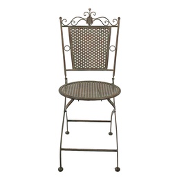 [5Y1040] Sedia da bistrot Verde Marrone 43x45x96 cm