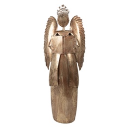 [5Y1230] Statua Decorativa Angeli Color oro 62x25x169 cm