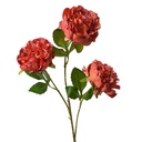 Branche de décoration avec fleurs Orange Vert 12x8x80 cm