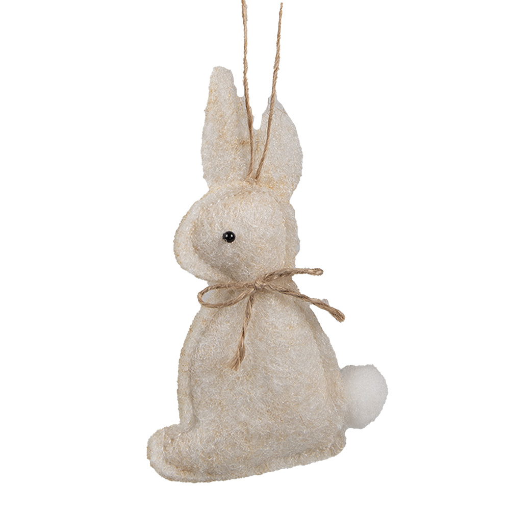 Pendentif décoratif Lapin Beige 6x1x10 cm