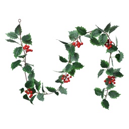 [6PL0280] Kunstbloem hulst guirlande 170 cm