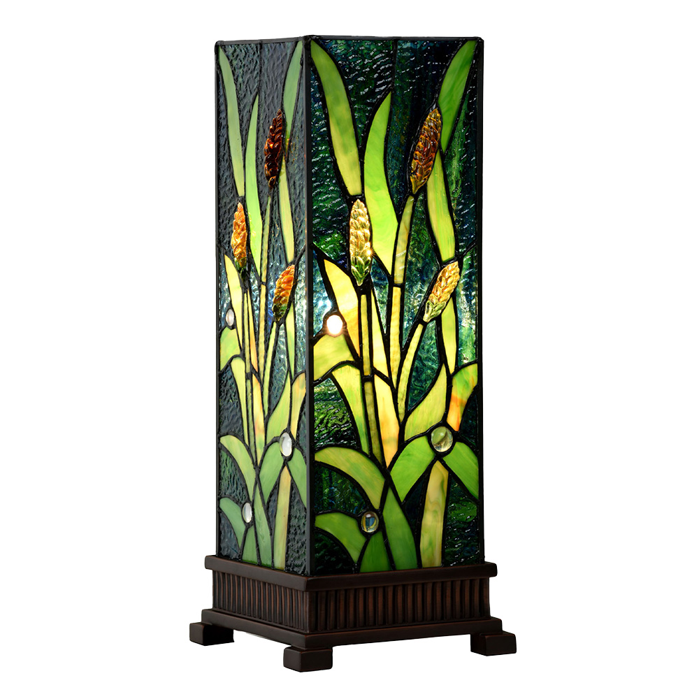 Lampada da tavolo Tiffany Verde 18x18x45 cm E27/max 1x60W