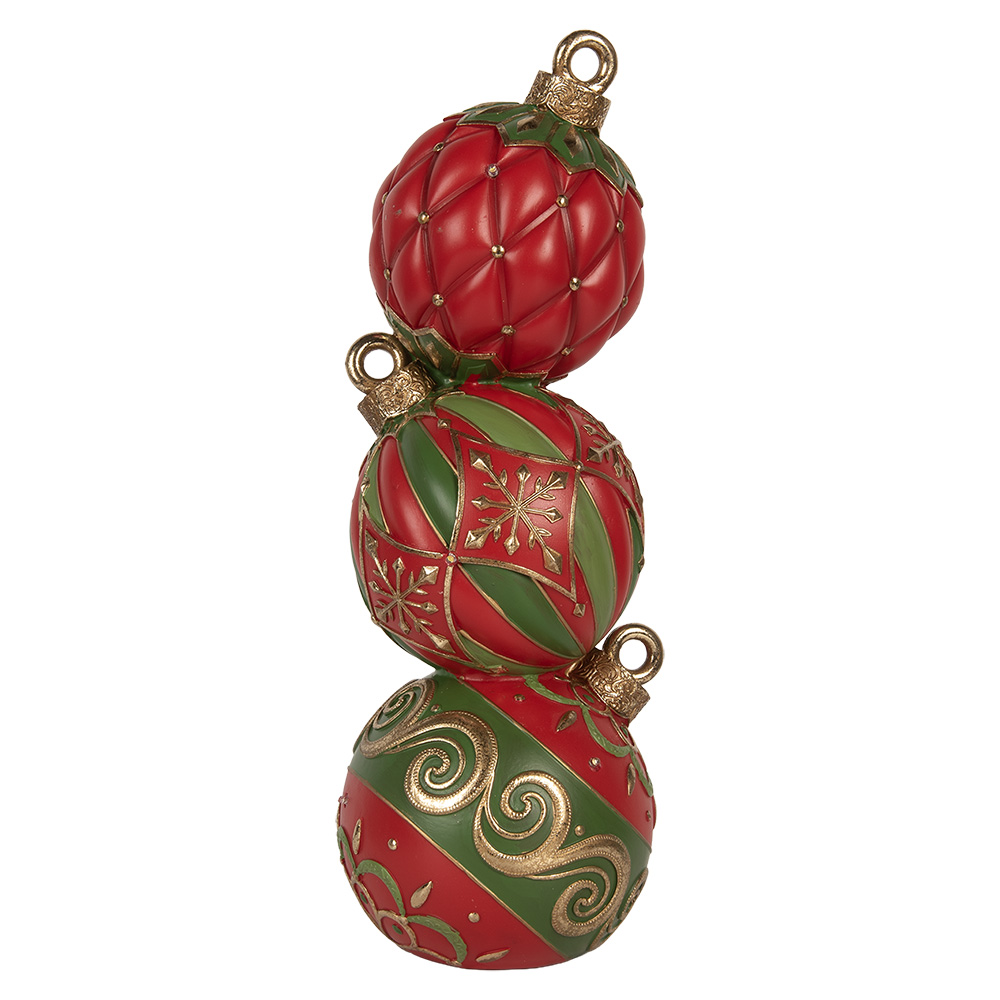 Dekoration Weihnachtskugel LED Rot Grün 14x14x40 cm / 3xAAA