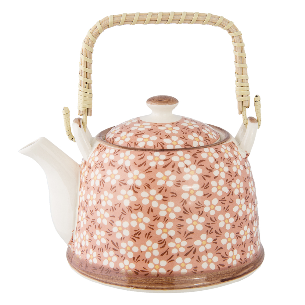 Teekanne mit Sieb Rosa 18x14x12 cm / 700 ml