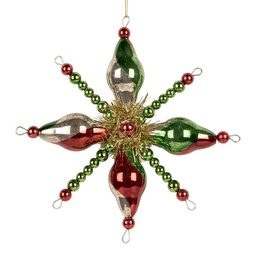 [66540] Palla di natale Verde Rosso 17x3x17 cm