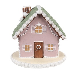 [6PR4355] Decorazione Casa Rosa 13x13x12 cm