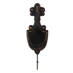 [6Y5984] Wall Hook Black Brown 12x4x38 cm
