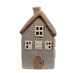 [6CE1890] Waxinelichthouder huis 9x9x16 cm